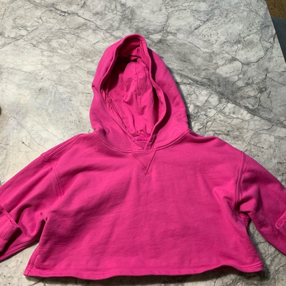 Lululemon all yours cropped hoodie in sonic pink